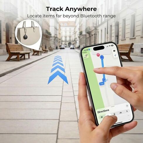 Air Bluetooth Tracker Tags – 4 Pack, Item Finder for Keys Wallet Luggage, Key Finder Locator with Loud Sound, Smart Wallet Tracker Compatible with Find My Network (iOS Only), Waterproof Black in Kuwait