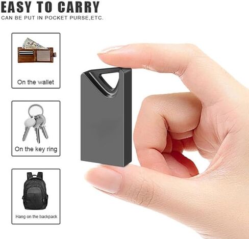 محرك فلاش USB سعة 64 جيجابايت مع محول من النوع C وحبل، محرك قلم USB 2.0 عالي السرعة، شريحة ذاكرة تخزين صغيرة للهاتف/الوسادة/الكمبيوتر الشخصي/الكمبيوتر المحمول - (فضي 64 جيجابايت) in Kuwait