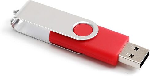 4GB USB Flash Drive with Type C Adapter and Lanyard, USB 2.0 High Speed Metal Pen Drive 360° Rotatable Storage Memory Stick for Phone/Pad/PC/Laptop - (Red 4GB) in Kuwait