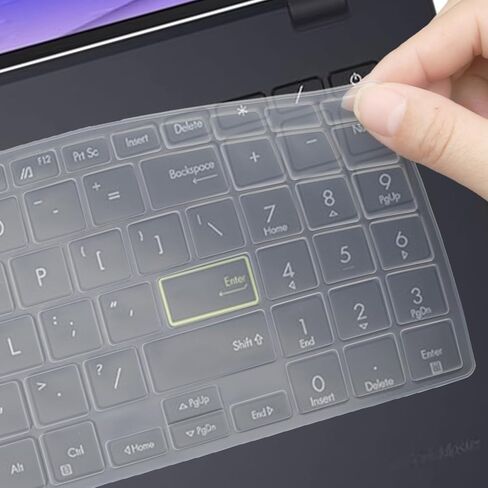غطاء لوحة المفاتيح لجهاز ASUS Vivobook Go Laptop L510KA L510KA-NB21 L510KA-ES04 15.6 بوصة غطاء حماية للوحة مفاتيح الكمبيوتر المحمول - شفاف in Kuwait