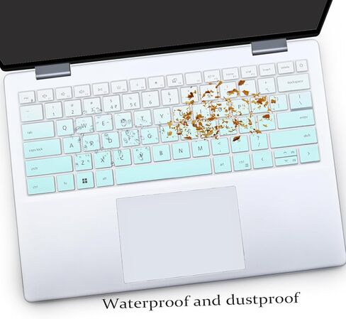 قطعتان من غطاء لوحة المفاتيح لجهاز الكمبيوتر المحمول Dell 14 Plus 2025 DB14250 DB14255 14 بوصة، Dell 14 Plus 2 في 1 DB04250 DB04255 14 بوصة-MGreen+Clear in Kuwait