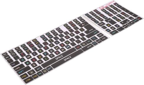 2PCS Keyboard Stickers, Universal Replacement English Keyboard Stickers Background Keycaps Alphabet Stickers for PC Laptop Notebook Computer Desktop in Kuwait