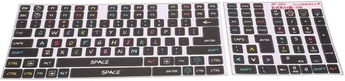 2PCS Keyboard Stickers, Universal Replacement English Keyboard Stickers Background Keycaps Alphabet Stickers for PC Laptop Notebook Computer Desktop in Kuwait