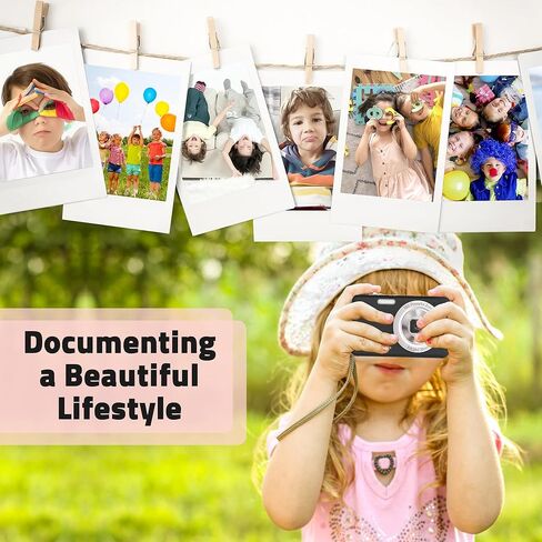 Digital Camera, FHD 1080P Compact Camera with 32GB Card，48MP Camera 2.4'' LCD 16X Digital Zoom for Kid Student Children Teen Girl Boy(Black) in Kuwait