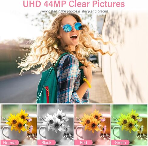 4K 44MP UHD Digital Camera 16X Zoom– Small Compact Vlogging Camera for Beginner in Kuwait