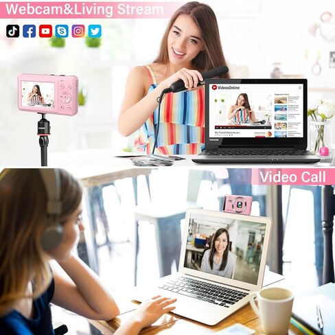 4K 44MP UHD Digital Camera 16X Zoom– Small Compact Vlogging Camera for Beginner in Kuwait
