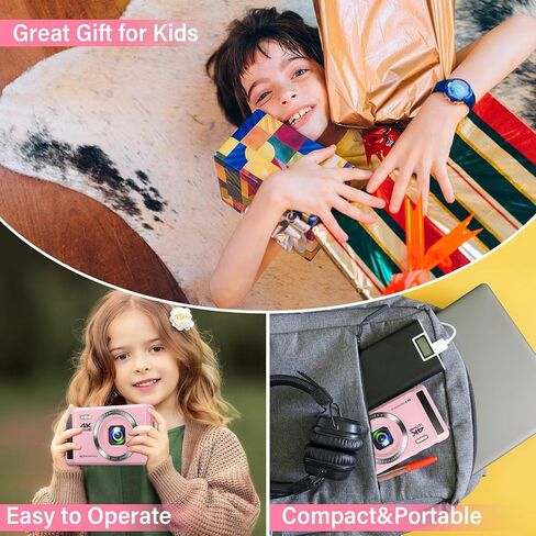 4K 44MP UHD Digital Camera 16X Zoom– Small Compact Vlogging Camera for Beginner in Kuwait