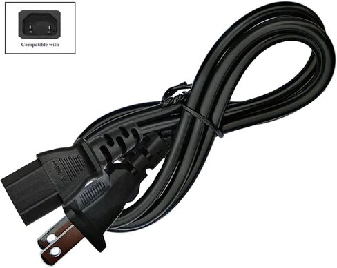 كابل سلك طاقة 2 Prong AC متوافق مع TCL Roku 55 بوصة 65 بوصة 75 بوصة فئة 6 سلسلة 4K تلفزيون ذكي R635 55R635 65R625 65R635 75R635 75S431 75S435 75-R635 UHD Mini-LED QLED Dolby Vision HDR in Kuwait