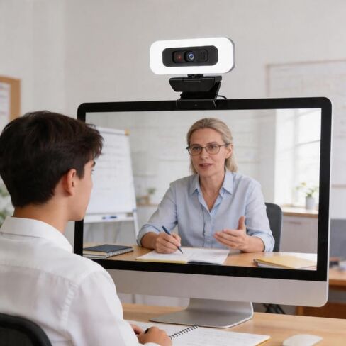 كاميرا ويب بدقة 4K مع ميكروفون وغطاء للخصوصية، وكاميرا كمبيوتر مع تركيز تلقائي للبث والمؤتمرات، وجهاز كمبيوتر واحد in Kuwait