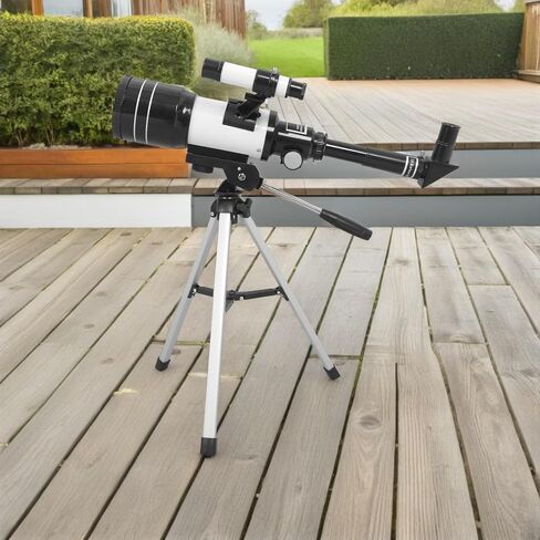 Portable Astronomy Refractor Telescope 70mm Aperture with Finder Scope and Adults Educational Stargazing Night Vision Outdoor Exploration in Kuwait