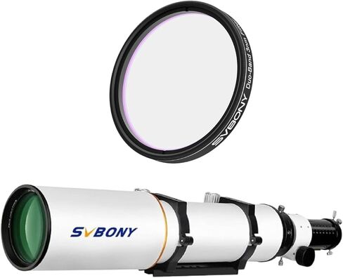 SVBONY SV503 Refractor Telescope, 102mm F7 Extra Low Dispersion Achromatic Refractor OTA, Dual-Speed Focuser, 90mm Back Focus with SII & OIII 7nm Dual-Band 2" Nebula Filter in Kuwait