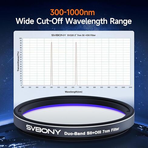 SVBONY SV503 Refractor Telescope, 102mm F7 Extra Low Dispersion Achromatic Refractor OTA, Dual-Speed Focuser, 90mm Back Focus with SII & OIII 7nm Dual-Band 2" Nebula Filter in Kuwait