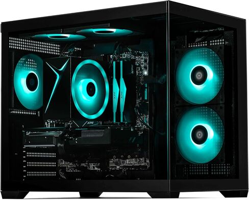 سطح المكتب STORMCRAFT Sirius Gaming Desktop Intel i5 14400F، RTX 5060 Ti 16GB، 32GB DDR5 6000 MHz، 1TB NVMe SSD، مجموعة شرائح B760، USB Type-C، VR-Ready، Wi-Fi 6E، بلوتوث، Win 11 Home، أجهزة الكمبيوتر البرجية للألعاب AI in Kuwait