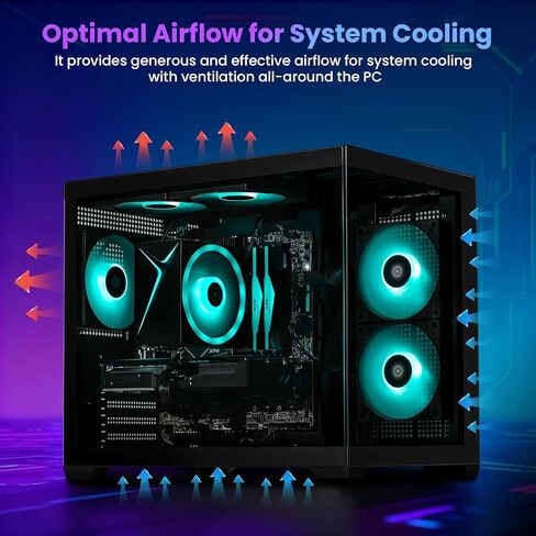 سطح المكتب STORMCRAFT Sirius Gaming Desktop Intel i5 14400F، RTX 5060 Ti 16GB، 32GB DDR5 6000 MHz، 1TB NVMe SSD، مجموعة شرائح B760، USB Type-C، VR-Ready، Wi-Fi 6E، بلوتوث، Win 11 Home، أجهزة الكمبيوتر البرجية للألعاب AI in Kuwait