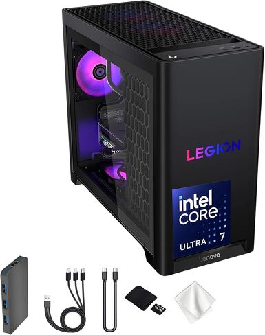 كمبيوتر مكتبي للألعاب Lenovo Legion Tower 5i، Intel Ultra 7 265F، GeForce RTX 5070 12GB GDDR7، 32GB DDR5، تخزين 3 تيرابايت (2 تيرابايت PCIe SSD&1TB Docking Station)، صوت عالي الدقة، تبريد RGB، Wi-Fi 6E، Win 11 Pro، أسود in Kuwait