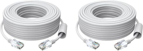 ZOSI Cat5e Ethernet Network Cable 2-Pack 100 Feet 30m High Speed Network RJ45 Wire Cord for POE Security Cameras, PoE Switch, Internet Router, Laptop, Computer, IP Cameras in Kuwait