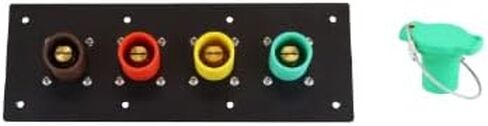 4 Position CAM Lock Panel, 400 Amp, 3 Phase 480V, Male, 90°, Threaded Post Connections with NEMA 3R Cap and Lanyard Covers, Series 16 CAM Connectors, Power Distribution Panel in Kuwait