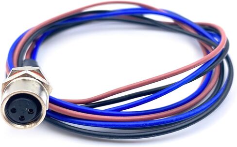 1.64ft M8 3 Pin A Code Female Connector Cable, IP67 Waterproof Back Mount Cable UnShielded Straight Aviation Socket Electrical Cable Sensor Receptacle 60V 4A (0.5Meter) in Kuwait