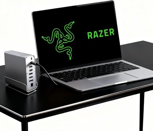 Docking Station for Razer Blade 18 17 16 15 14 Pro 17 Gaming Laptop, 15-in-1 USB C with 360 ° Rotating Base, 2 * 4K HDMI and 1*DP, 10Gbps USB Port Transfer, RJ45, Audio in Kuwait