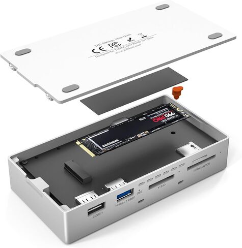 موزع USB4v2 بسرعة 80 جيجابت في الثانية، متوافق مع Thunderbolt 5، قاعدة توصيل صغيرة 8 في 1 مع فتحة NVMe SSD بسرعة 7000 ميجابايت/ثانية، 8K@60 هرتز، قارئ CFexpress Type A/SD 4.0، متوافق مع MacBook Pro وWindows والمزيد in Kuwait