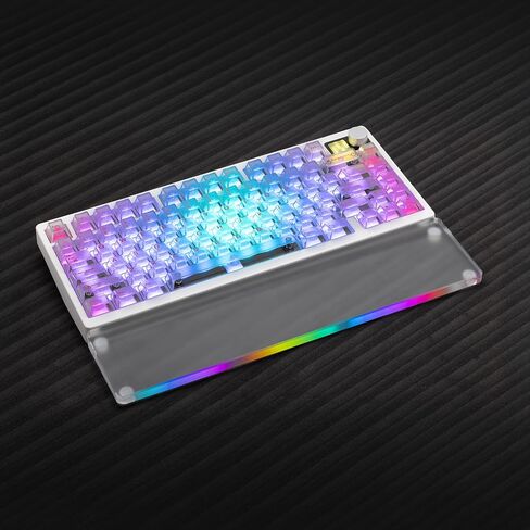 KEEBMONKEY PMOKEY P75 75% Wireless Tri-Mode Mechanical Keyboard, CNC Aluminum Volume Knob, Custom Dot-Matrix Screen, 2.4G/BT/USB-C,PC Keycaps, Surround RGB Lighting, 10,000mAh Rechargeable Battery in Kuwait