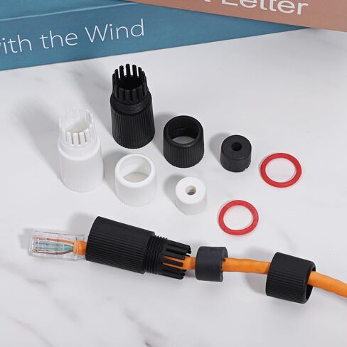 16 Set Waterproof Plug Cover Rj45 Plug Waterproof Cap Protector Outdoor Ethernet Weatherproof End Cover for Outdoor Network Camera CCTV Pigtail Cable System Connection Lid Adapter in Kuwait
