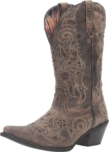 Laredo Womens Vanessa Snip Toe Dress Boots Mid Calf Mid Heel 2-3" - Black, Brown in Saudi Arabia