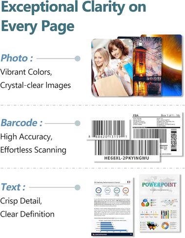 68XL Black Ink Cartridge Replacement for HP 68 Ink, Compatible with HP Envy 6155e 6555e 6100e 6500e 6552e 6558e 6122e Printers, High Yield (1 Black) in Kuwait