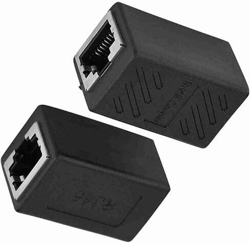 RJ45 Coupler, 2PCS Female to Female Ethernet Network Extender, Shielded Enclosure Coupler for Stable LAN Data Transmission in Kuwait