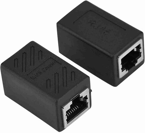 RJ45 Coupler, 2PCS Female to Female Ethernet Network Extender, Shielded Enclosure Coupler for Stable LAN Data Transmission in Kuwait