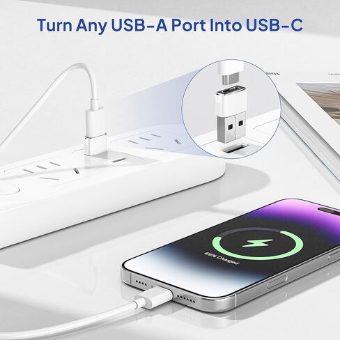 محول Elebase لهاتف iPhone 17 Air Pro Max، ومحول USB إلى USB C 4 حزم وكابل شاحن Apple Watch 11 4FT ومحول USB A in Kuwait