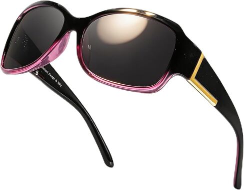 LVIOE Polarized Sunglasses for Women Fashionable Wrap Around Sunglasses with UV400 Protection LS6202 in Saudi Arabia