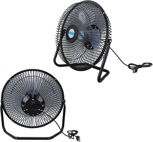 Focket Solar Panel Fan, 10W Solar Powered Fan with 50W Cooling Power Four USB Ports for Home Greenhouse RV Car Ventilation Outdoor Activities in Kuwait