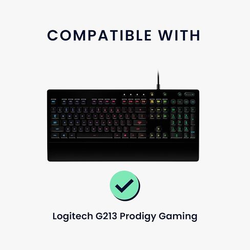 kwmobile Keyboard Cover Compatible with Logitech G213 Prodigy Gaming Dust-Proof Keyboard Case with Zipper – Dark Grey in Kuwait