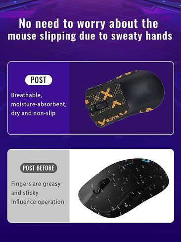Anti-Slip Grip Tape for Razer DeathAdder V3 HyperSpeed Mouse,Ultra-Thin Sweat-Absorbing Mouse Skin Sticker Set,Washable Reusable Non-Slip Grip for Esports Gaming Control,Black Gold Print in Kuwait