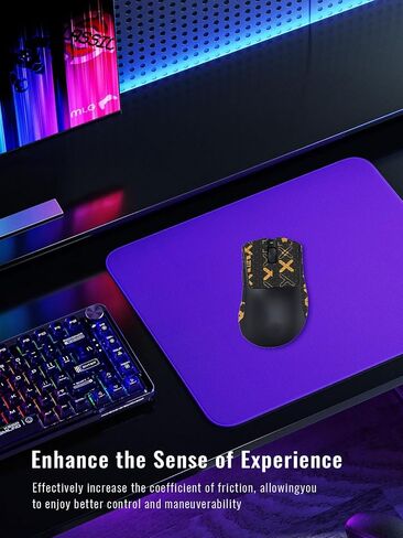 Anti-Slip Grip Tape for Razer DeathAdder V3 HyperSpeed Mouse,Ultra-Thin Sweat-Absorbing Mouse Skin Sticker Set,Washable Reusable Non-Slip Grip for Esports Gaming Control,Black Gold Print in Kuwait