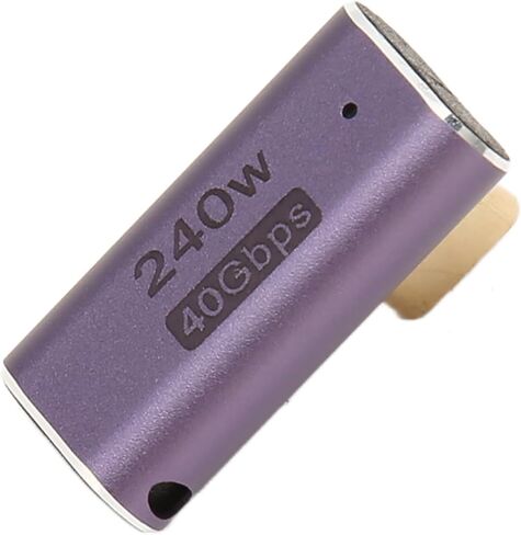 SUNGOOYUE USB4.0 C Female to Male 90 Degree Angle Adapter, 240W PD Fast Charging 40Gbps Data Transfer 8K 60Hz Video Output, with LED Indicator, for PC Laptop Monitor Tablet Game C in Kuwait