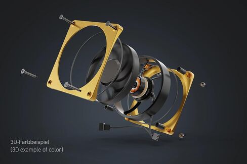 مروحة ألفاكول أبيكس ستيلث المعدنية 2000 دورة في الدقيقة (120 × 120 × 25 ملم) للكمبيوتر الشخصي (ذهبي) in Kuwait