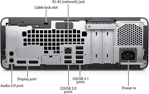 HP ProDesk 600 G4 SFF Desktop PC, 24" FHD Monitor, Core i5-8500T, 16 GB RAM, 1TB SSD, Keyboard & Mouse, USB WiFi, USB BT, Windows 11 Pro (Renewed) in Kuwait