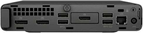 كمبيوتر مكتبي صغير HP EliteDesk 800 G5 | كور i7-9700T - محرك الأقراص الصلبة SSD سعة 256 جيجابايت - ذاكرة الوصول العشوائي 16 جيجابايت | 8 مراكز بسرعة 4.3 جيجا هرتز، Win 11 Pro Black (متجدد) in Kuwait