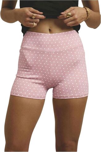 MakeMeChic Women's Polka Dots Biker Shorts Workout Yoga Shorts Leggings in Saudi Arabia