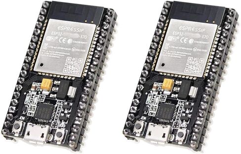 لوحة تطوير ESP32-DevKitC مكونة من قطعتين - ESP-WROOM-32 وحدة WiFi وبلوتوث 2.4 جيجا هرتز ثنائية النواة مع RF AMP/Filter، وأوضاع AP/STA لـ Arduino IDE/IoT/Robotics/المنزل الذكي in Kuwait