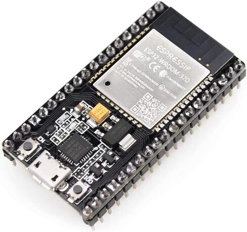 لوحة تطوير ESP32-DevKitC مكونة من قطعتين - ESP-WROOM-32 وحدة WiFi وبلوتوث 2.4 جيجا هرتز ثنائية النواة مع RF AMP/Filter، وأوضاع AP/STA لـ Arduino IDE/IoT/Robotics/المنزل الذكي in Kuwait