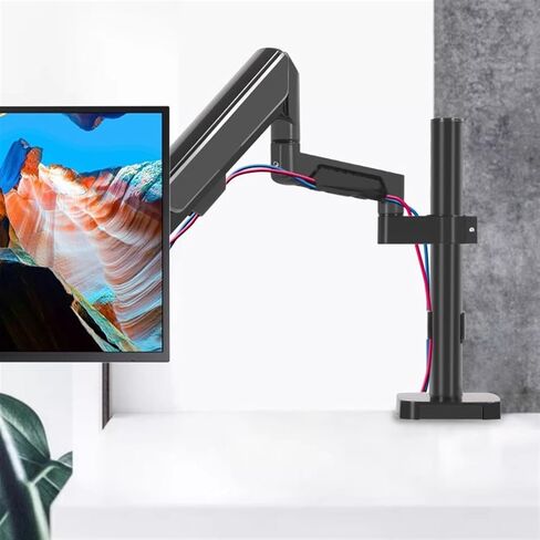 Monitor Arm Single Monitor Mount Arm for Most 14-32 Inch Screens, Holds Up to 19.8 Lbs, Full Motion Gas Spring Monitor Desk Mount with C-Clamp & Grommet Base Monitor Moun in Kuwait