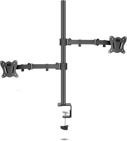 Full Motion Monitor Arm with Clamp Base, 360 Degree Rotation and 12Kg Load Capacity, Ideal for Desk Mounting and Space Saving-Clamp and Grommet in Kuwait