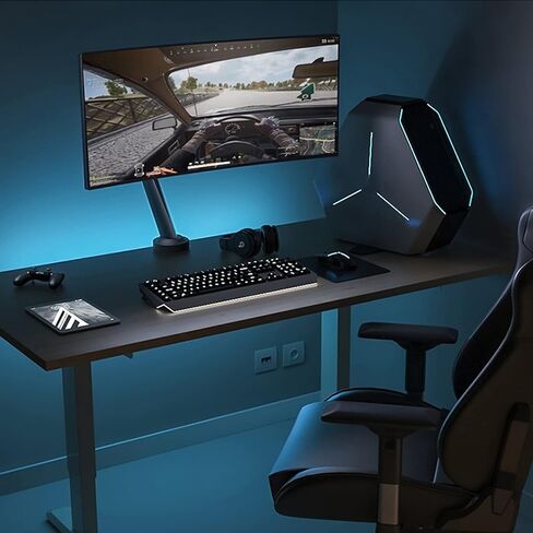 Monitor Desk Mount Mechanical Spring Single Monitor Desk Mount 17"-32" Gaming Monitor Mount Stand Adjustable Monitor Arm Desk Mount with C-Clamp and Grommet Base Computer in Kuwait