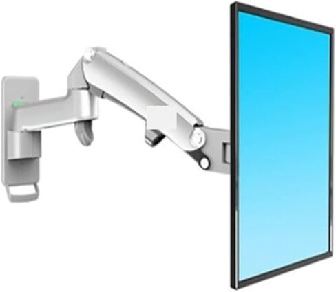 Screen Stand, Aluminum Alloy 360 Degree 17"-27" Monitor Holder Gas Spring Arm Led LCD Tv Wall Mount Loading 2-7Kgs-Silver Grey-1 in Kuwait