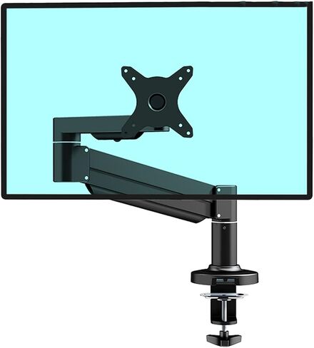 Monitor Arm Single Monitor Desk Mount Stand Tilt and Swivel Adjustable Aluminum Alloy Single Desk Arm Stand Monitor Stand with 2 Usb3.0 Ports, 3 Colors Monitor Mount Arm-Silver-8-16kg in Kuwait