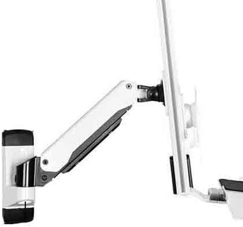 Monitor Arm Wall Mounted Single Arm Dual Monitor Bracket for Screen 15-27 Inches with Keyboard and Mouse Tray Monitor Mount Arm in Kuwait