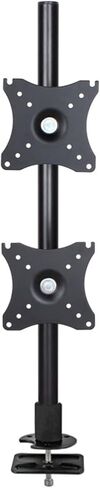 Monitor Arm Dual LCD Monitor Desk Mount Stand Heavy Duty Stacked, Adjustable Desk Mount Bracket with Perforated Base, Holds Vertical 2 Screens Up to 27" Monitor Mount Arm in Kuwait